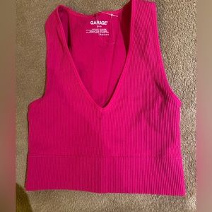 Pink crop top from garage